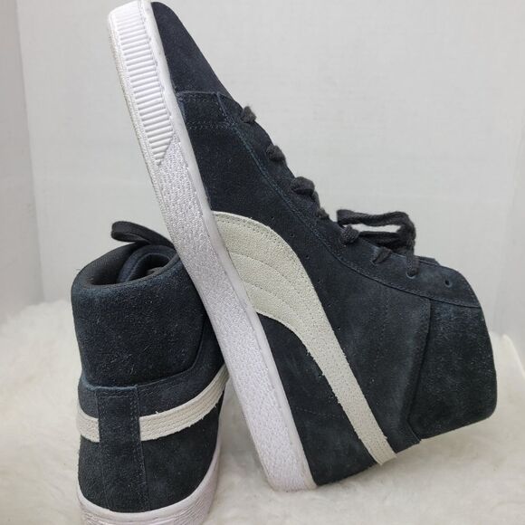 Puma Suede Classic Mid XXI Black w White Logo Sneaker Style 38020501 Size 11.5 - Picture 6 of 9